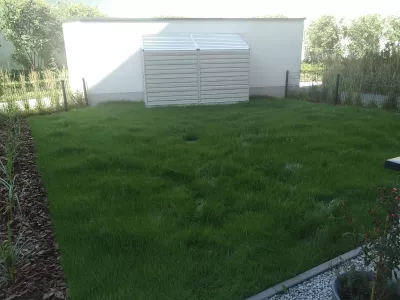 Lawn Fertilizer YaraMila Complex: How To Use It? : Beautiful healthy garden lawn fertilized with YaraMila Complex fertilizer
